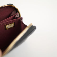 Chanel Zipper Black Caviar Card Holder
