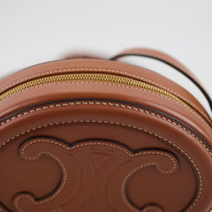 Celine Triomphe Cuir Oval Crossbody Calfskin Tan