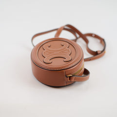 Celine Triomphe Cuir Oval Crossbody Calfskin Tan