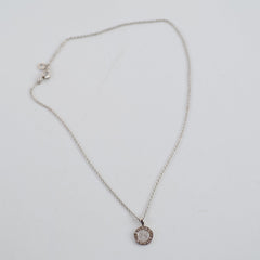 Bulgari Diamond Pendant Necklace 18K White Gold