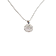 Bulgari Diamond Pendant Necklace 18K White Gold