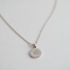 Bulgari Diamond Pendant Necklace 18K White Gold
