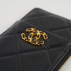 Chanel 19 Slim Vertical Black Pouch