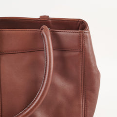 Chanel Vintage CC Turnlock Tote Brown