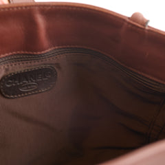 Chanel Vintage CC Turnlock Tote Brown