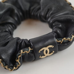 Chanel Black Hair Scrunchie
