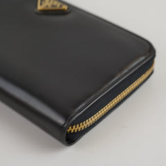 Prada Long Smooth Black Wallet