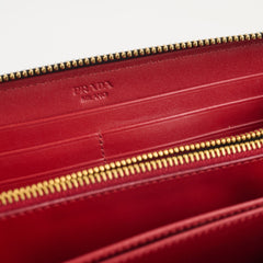 Prada Long Smooth Black Wallet