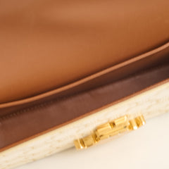 Celine Triomphe Shoulder Bag White/Tan