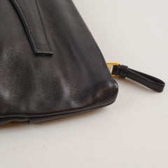 Prada Zip Clutch Nappa Leather Black