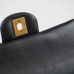 Chanel Top Handle Mini Rectangle Lambskin Black Microchip