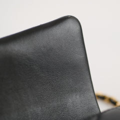 Chanel Top Handle Mini Rectangle Lambskin Black Microchip