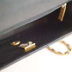 Chanel Top Handle Mini Rectangle Lambskin Black Microchip