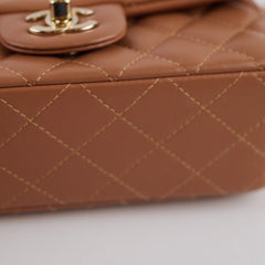 Chanel Mini Rectangular Caramel Lambskin