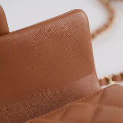 Chanel Mini Rectangular Caramel Lambskin