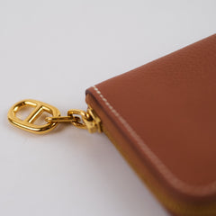 Hermès Zipengo Chaine d'Ancre Compact Card Holder Gold