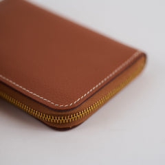 Hermès Zipengo Chaine d'Ancre Compact Card Holder Gold