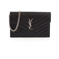 Saint Laurent Envelope Wallet on Chain WOC Black 2026