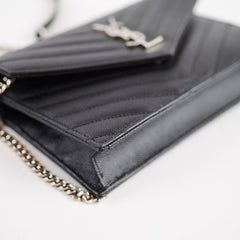 Saint Laurent Envelope Wallet on Chain WOC Black 2026