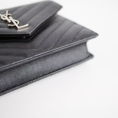 Saint Laurent Envelope Wallet on Chain WOC Black 2026