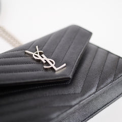 Saint Laurent Envelope Wallet on Chain WOC Black 2026