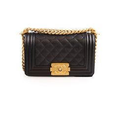 Chanel Boy Small Caviar Black GHW
