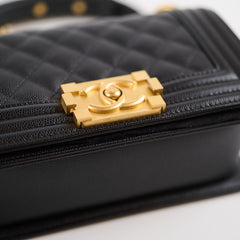Chanel Boy Small Caviar Black GHW