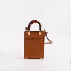 Fendi Mini Sunshine Shopper Tote Brown