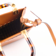 Fendi Mini Sunshine Shopper Tote Brown