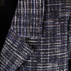 Chanel Fantasy Tweed Jacket Black/Navy/White Size 36