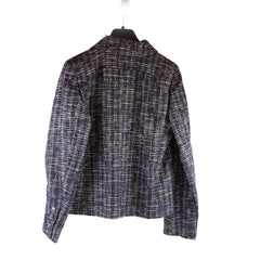 Chanel Fantasy Tweed Jacket Black/Navy/White Size 36