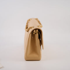 Chanel Double Flap Jumbo Beige Caviar GHW (2012)