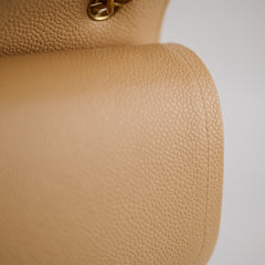 Chanel Double Flap Jumbo Beige Caviar GHW (2012)