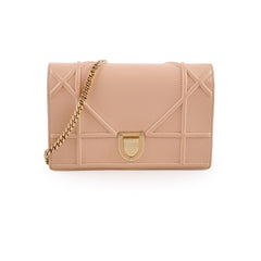Christian Dior Diorama Wallet On Chain Dusty Pink