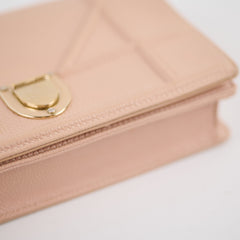 Christian Dior Diorama Wallet On Chain Dusty Pink