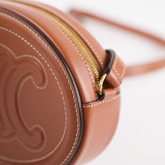 Celine Small Triomphe Oval Crossbody Bag Brown