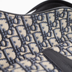 Christian Dior Men's Oblique Saddle Bag Navy