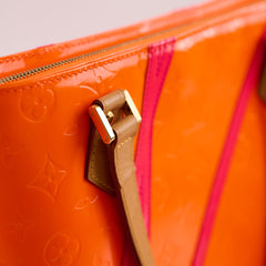 Louis Vuitton Robert Wilson Monogram Vernis Fluo Houston Tote in Fluorescent Orange