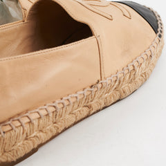 Chanel Espadrilles Shoes Beige Size 37
