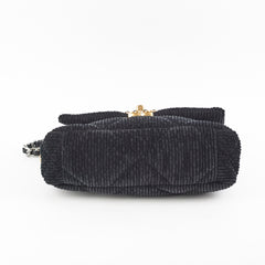 Chanel Corduroy Small 19 Black