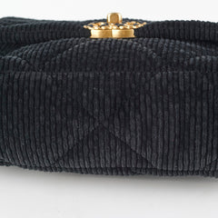 Chanel Corduroy Small 19 Black