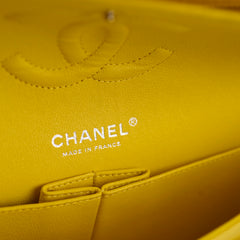 Chanel Medium/Large Double Classic Flap Yellow Jersey