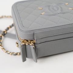Chanel Filigree Caviar Medium Vanity Grey