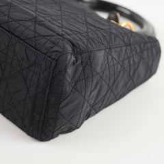 Christian Dior Vintage Lady Dior Small Black Nylon