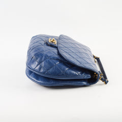 Chanel Bubble CC Flap Blue Calfskin