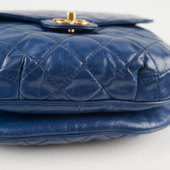 Chanel Bubble CC Flap Blue Calfskin