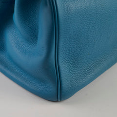 Hermes Birkin 35 Bleu Jeans Clemence - J Square Stamp