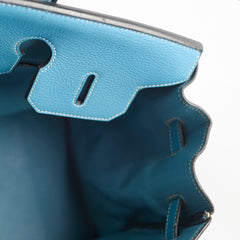Hermes Birkin 35 Bleu Jeans Clemence - J Square Stamp