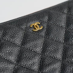 Chanel O Case Large Caviar Black
