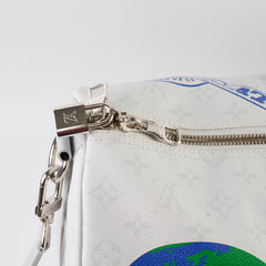 Louis Vuitton Keepall Bandouliere 50 Antarcita Logo Story